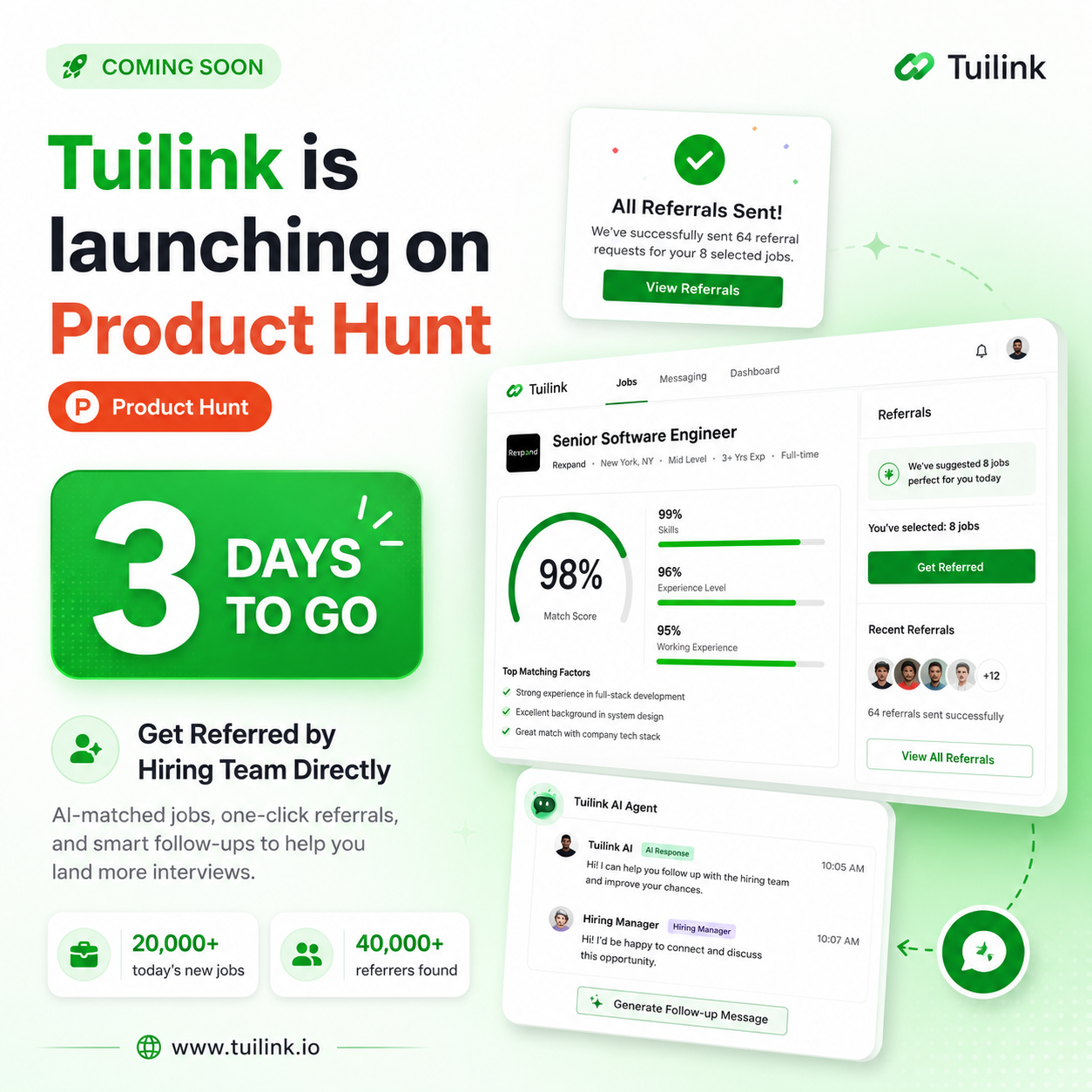 Tuilink 登陆 Product Hunt
